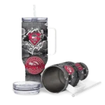 personalized atlanta hawks superman shield red gray curved tumbler best selling 1.webp