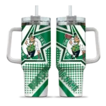 personalized boston celtics arrow burst green curved tumbler best selling 1.webp