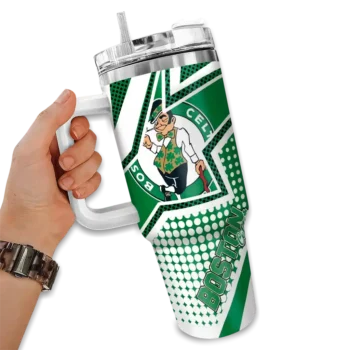 personalized boston celtics arrow burst green curved tumbler fashion forward 1.webp