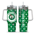 personalized boston celtics bullseye drips green curved tumbler best selling 1.webp