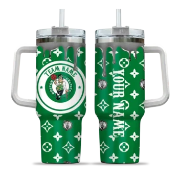 personalized boston celtics bullseye drips green curved tumbler best selling 1.webp