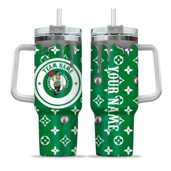 personalized boston celtics bullseye drips green curved tumbler best selling 1.webp