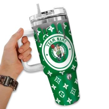 personalized boston celtics bullseye drips green curved tumbler fashion forward 1.webp