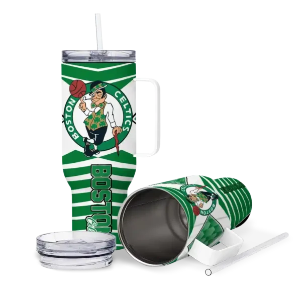 personalized boston celtics chevron layers green curved tumbler high quality 1.webp