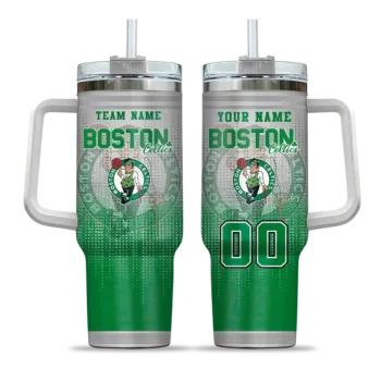 personalized boston celtics gradient dots green curved tumbler best selling 1.webp