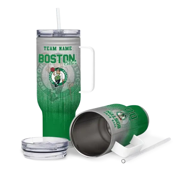 personalized boston celtics gradient dots green curved tumbler high quality 1.webp