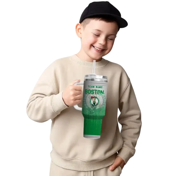 personalized boston celtics gradient dots green curved tumbler latest model 1.webp