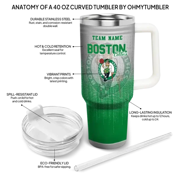 personalized boston celtics gradient dots green curved tumbler new arrival 1.webp