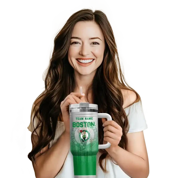 personalized boston celtics gradient dots green curved tumbler premium grade 1.webp