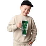 personalized boston celtics hexagon armor green curved tumbler best selling 1.webp
