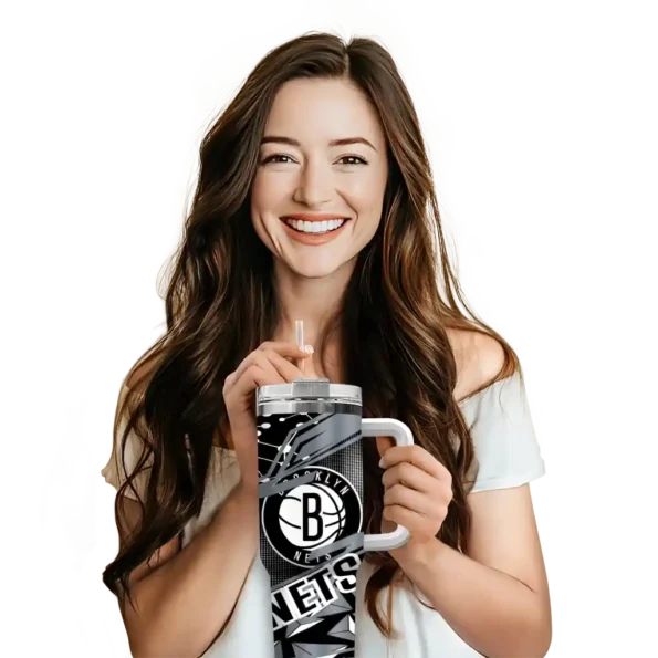 personalized brooklyn nets abstract paths black curved tumbler premium grade 1.webp
