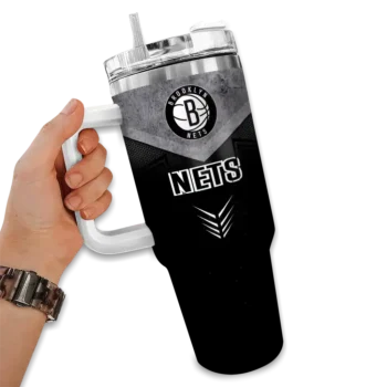 personalized brooklyn nets arrow armor black curved tumbler fashion forward 1.webp
