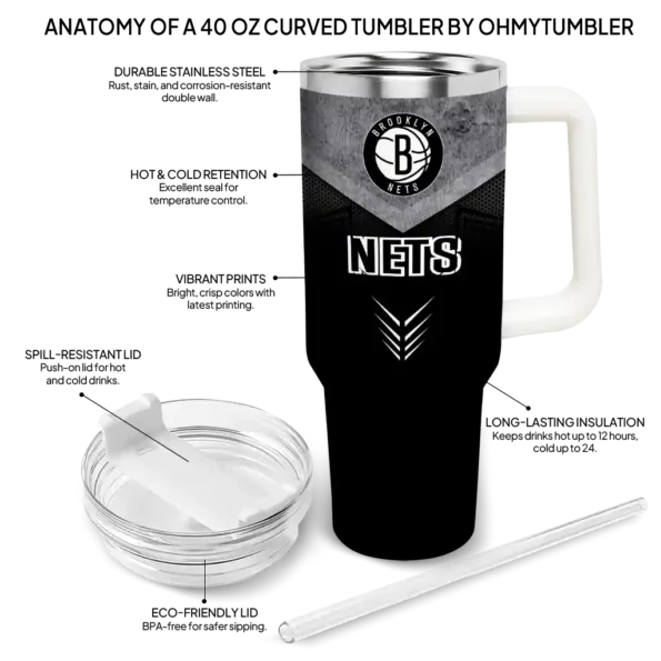 personalized brooklyn nets arrow armor black curved tumbler new arrival 1.webp
