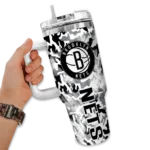 personalized brooklyn nets camo mashup black white curved tumbler best selling 1.webp
