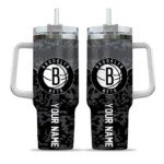 personalized brooklyn nets chevron stripe black curved tumbler best selling 1.webp
