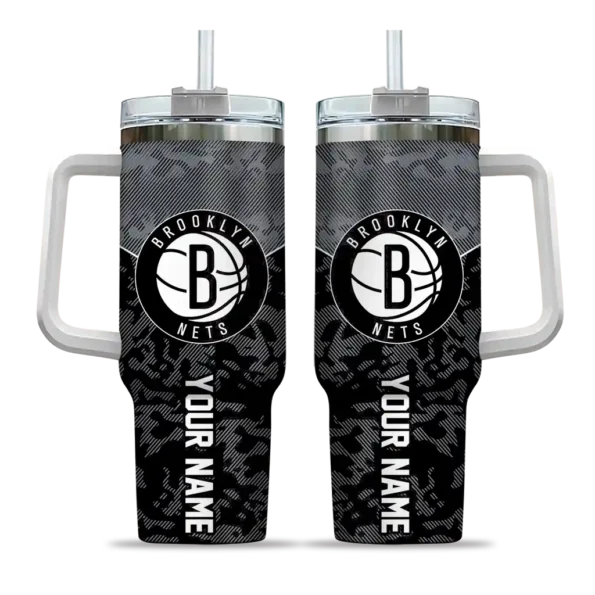 personalized brooklyn nets chevron stripe black curved tumbler best selling 1.webp