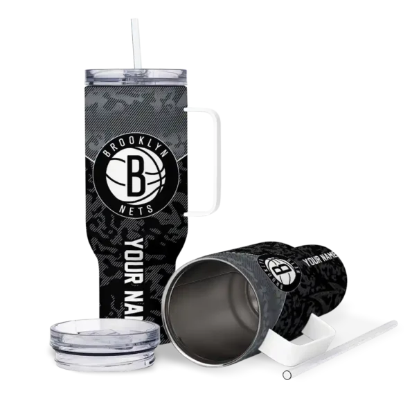 personalized brooklyn nets chevron stripe black curved tumbler high quality 1.webp