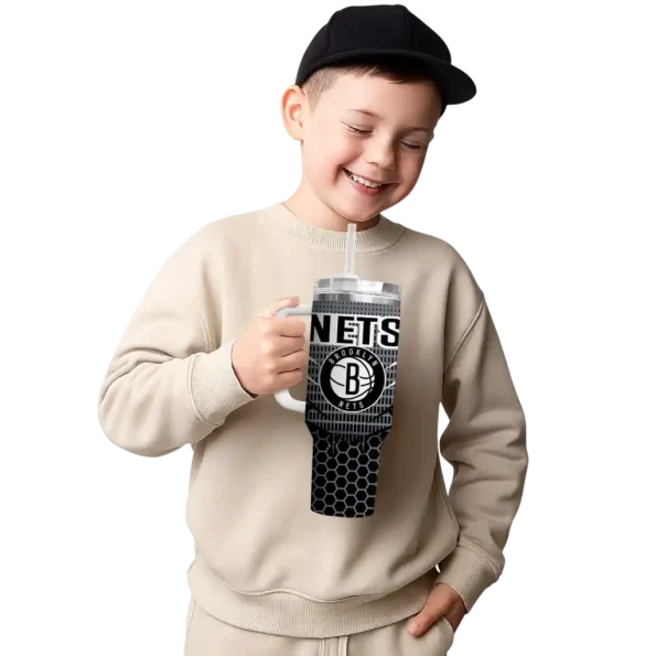 personalized brooklyn nets hex texture black curved tumbler latest model 1.webp
