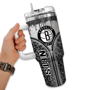 personalized brooklyn nets leopard zipper black curved tumbler fashion forward 1.webp