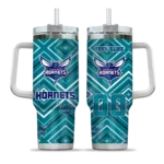 personalized charlotte hornets bold diamonds teal curved tumbler best selling 1.webp