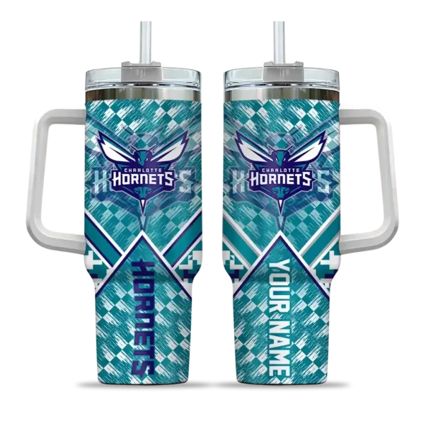 personalized charlotte hornets chevron angle teal curved tumbler best selling 1.webp