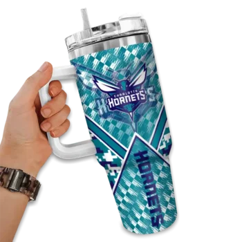 personalized charlotte hornets chevron angle teal curved tumbler fashion forward 1.webp