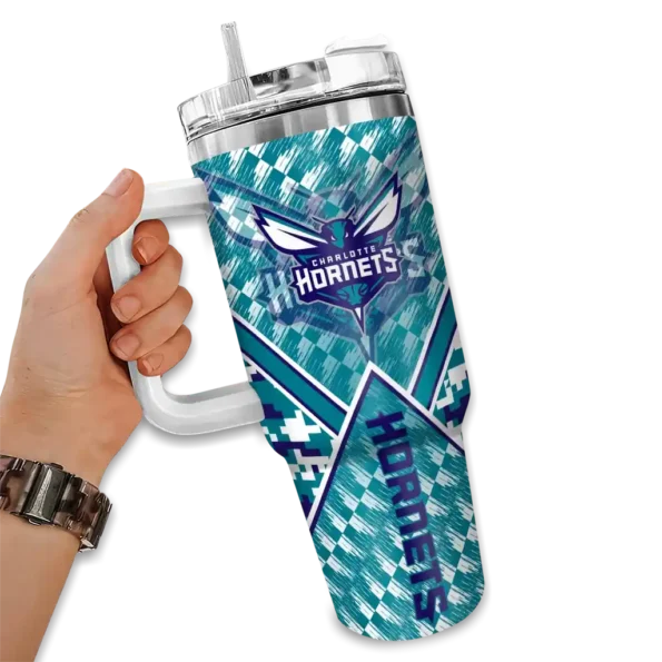 personalized charlotte hornets chevron angle teal curved tumbler fashion forward 1.webp