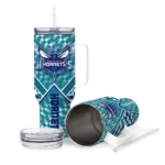 personalized charlotte hornets chevron angle teal curved tumbler best selling 1.webp