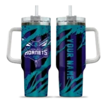 personalized charlotte hornets claw cut teal black curved tumbler best selling 1.webp
