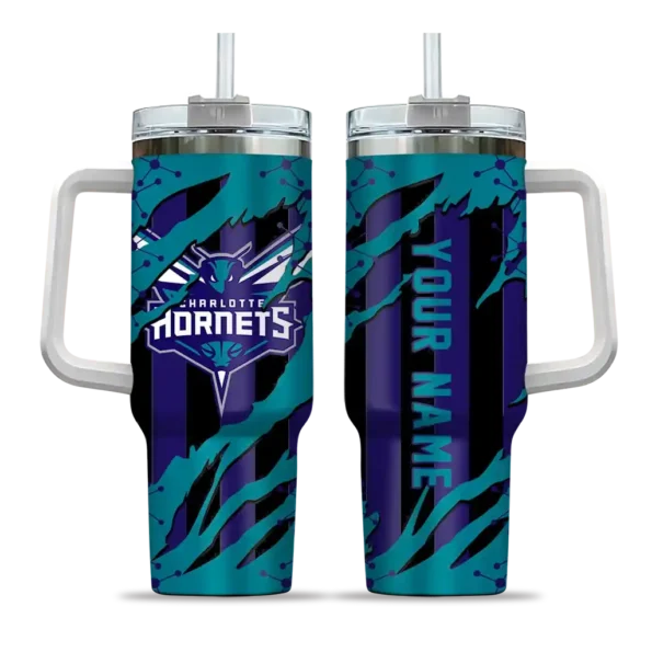 personalized charlotte hornets claw cut teal black curved tumbler best selling 1.webp