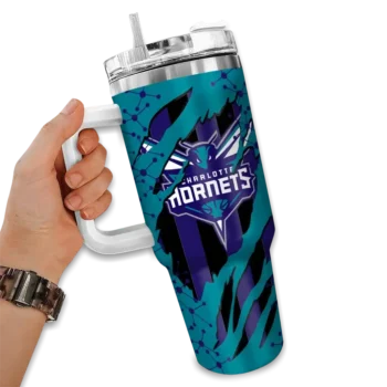 personalized charlotte hornets claw cut teal black curved tumbler fashion forward 1.webp