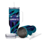 personalized charlotte hornets claw cut teal black curved tumbler best selling 1.webp