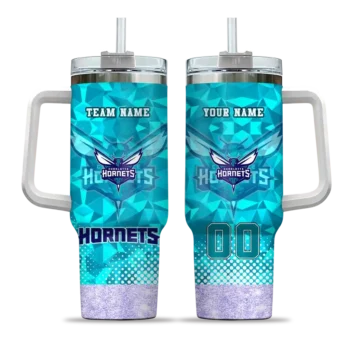 personalized charlotte hornets geometric prism teal curved tumbler best selling 1.webp
