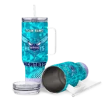 personalized charlotte hornets geometric prism teal curved tumbler best selling 1.webp