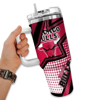 personalized chicago bulls arrow burst red curved tumbler fashion forward 1.webp