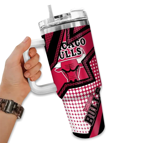 personalized chicago bulls arrow burst red curved tumbler fashion forward 1.webp