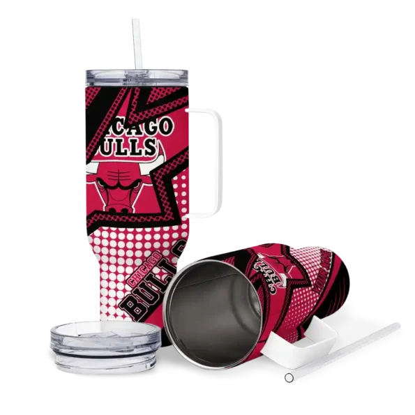 personalized chicago bulls arrow burst red curved tumbler high quality 1.webp