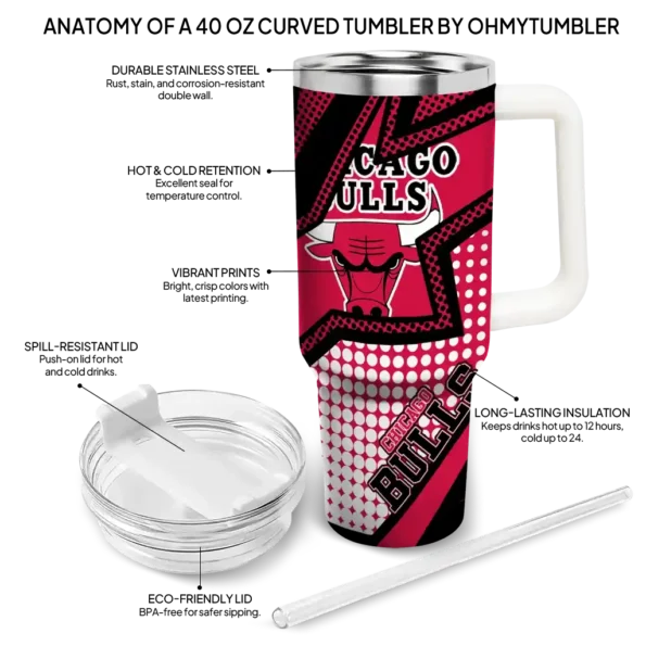 personalized chicago bulls arrow burst red curved tumbler new arrival 1.webp