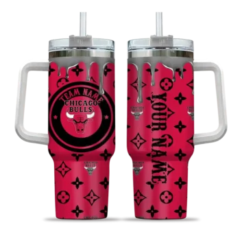 personalized chicago bulls bullseye drips red curved tumbler best selling 1.webp