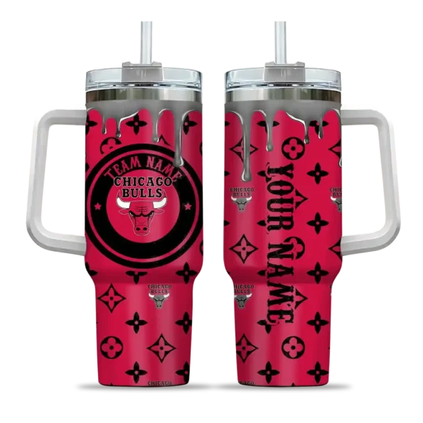 personalized chicago bulls bullseye drips red curved tumbler best selling 1.webp