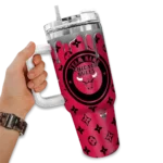 personalized chicago bulls bullseye drips red curved tumbler best selling 1.webp