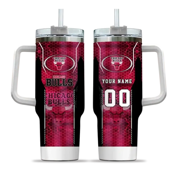 personalized chicago bulls hexagon armor red curved tumbler best selling 1.webp