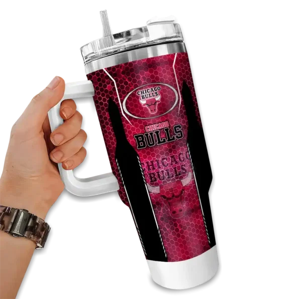 personalized chicago bulls hexagon armor red curved tumbler fashion forward 1.webp