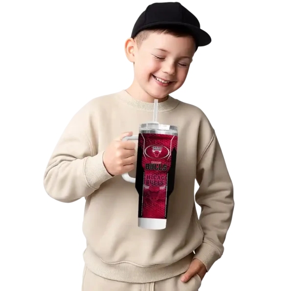 personalized chicago bulls hexagon armor red curved tumbler latest model 1.webp
