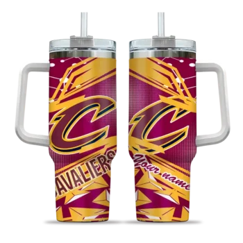 personalized cleveland cavaliers abstract paths wine curved tumbler best selling 1.webp