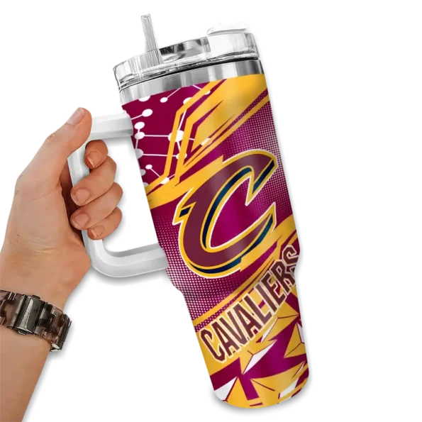 personalized cleveland cavaliers abstract paths wine curved tumbler fashion forward 1.webp