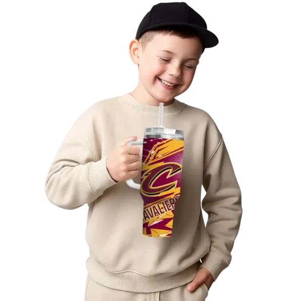 personalized cleveland cavaliers abstract paths wine curved tumbler latest model 1.webp