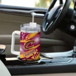 personalized cleveland cavaliers abstract paths wine curved tumbler best selling 1.webp