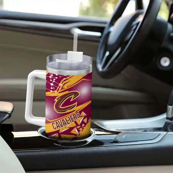 personalized cleveland cavaliers abstract paths wine curved tumbler trendy 1.webp