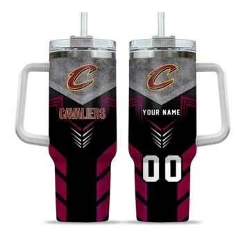 personalized cleveland cavaliers arrow armor wine black curved tumbler best selling 1.webp